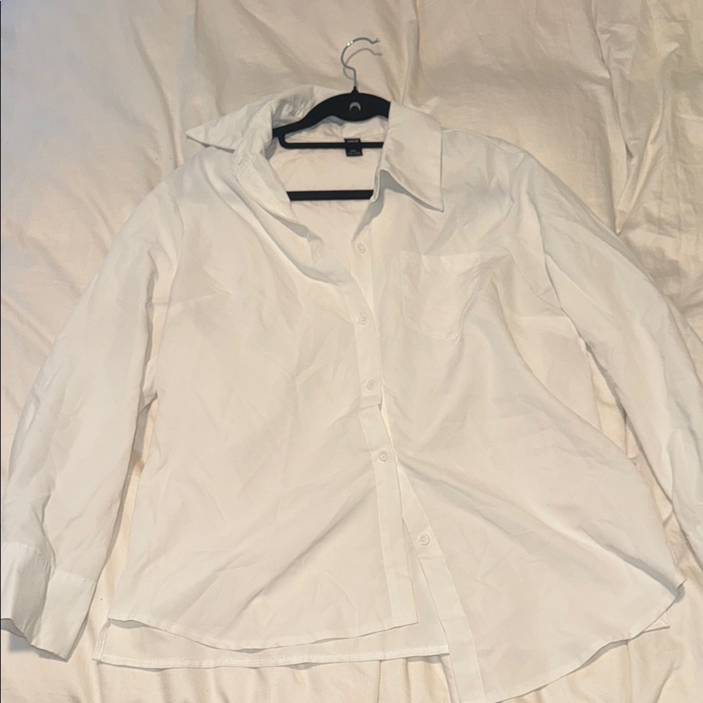 Classic White Button-Up Shirt